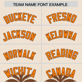 Custom Cream Brown Graffiti Pattern Personalized Bossinia Style Authentic Baseball Jersey