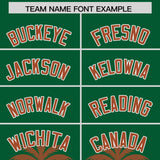 Custom Kelly Green Texas Orange Graffiti Pattern Personalized Bossinia Style Authentic Baseball Jersey