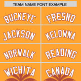 Custom Orange Red Graffiti Pattern Personalized Bossinia Style Authentic Baseball Jersey