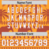 Custom Orange Red Graffiti Pattern Personalized Bossinia Style Authentic Baseball Jersey