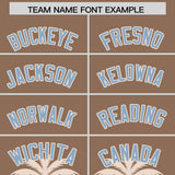 Custom Light Brown Cream Graffiti Pattern Personalized Bossinia Style Authentic Baseball Jersey