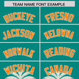 Custom Aqua Cream Graffiti Pattern Personalized Bossinia Style Authentic Baseball Jersey