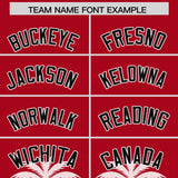 Custom Red White Graffiti Pattern Personalized Bossinia Style Authentic Baseball Jersey
