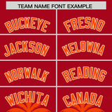Custom Red Orange Graffiti Pattern Personalized Bossinia Style Authentic Baseball Jersey