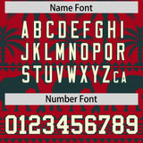 Custom Red Midnight Green Graffiti Pattern Personalized Bossinia Style Authentic Baseball Jersey