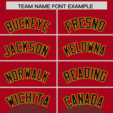 Custom Red Light Brown Graffiti Pattern Personalized Bossinia Style Authentic Baseball Jersey