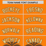 Custom Orange Light Brown Graffiti Pattern Personalized Bossinia Style Authentic Baseball Jersey