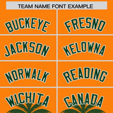 Custom Orange Green Graffiti Pattern Personalized Bossinia Style Authentic Baseball Jersey