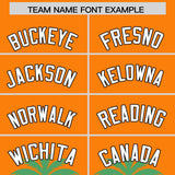 Custom Orange Green Graffiti Pattern Personalized Bossinia Style Authentic Baseball Jersey