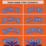 Custom Orange Royal Graffiti Pattern Personalized Bossinia Style Authentic Baseball Jersey