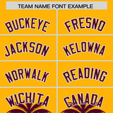 Custom Gold Crimson Graffiti Pattern Personalized Bossinia Style Authentic Baseball Jersey