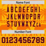 Custom Gold Orange Graffiti Pattern Personalized Bossinia Style Authentic Baseball Jersey
