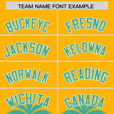 Custom Gold Bright Green Graffiti Pattern Personalized Bossinia Style Authentic Baseball Jersey