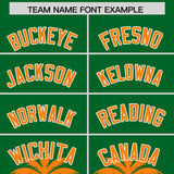 Custom Kelly Green Orange Graffiti Pattern Personalized Bossinia Style Authentic Baseball Jersey