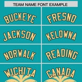 Custom Aqua Khaki Graffiti Pattern Personalized Bossinia Style Authentic Baseball Jersey