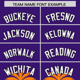 Custom Purple Orange Graffiti Pattern Personalized Bossinia Style Authentic Baseball Jersey