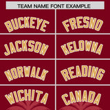 Custom Crimson Light Red Graffiti Pattern Personalized Bossinia Style Authentic Baseball Jersey