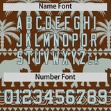 Custom Brown Silver-Gray Graffiti Pattern Personalized Bossinia Style Authentic Baseball Jersey