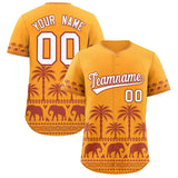 Custom Orange Red Graffiti Pattern Personalized Bossinia Style Authentic Baseball Jersey