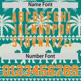 Custom Aqua Cream Graffiti Pattern Personalized Bossinia Style Authentic Baseball Jersey