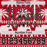 Custom Red White Graffiti Pattern Personalized Bossinia Style Authentic Baseball Jersey