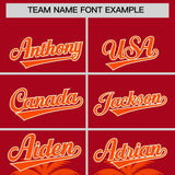 Custom Red Orange Graffiti Pattern Personalized Bossinia Style Authentic Baseball Jersey