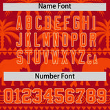 Custom Red Orange Graffiti Pattern Personalized Bossinia Style Authentic Baseball Jersey