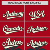 Custom Red Midnight Green Graffiti Pattern Personalized Bossinia Style Authentic Baseball Jersey