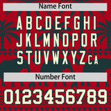 Custom Red Midnight Green Graffiti Pattern Personalized Bossinia Style Authentic Baseball Jersey