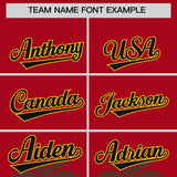 Custom Red Light Brown Graffiti Pattern Personalized Bossinia Style Authentic Baseball Jersey