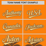 Custom Orange Light Brown Graffiti Pattern Personalized Bossinia Style Authentic Baseball Jersey
