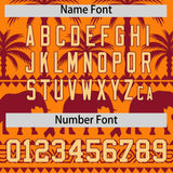 Custom Orange Crimson Graffiti Pattern Personalized Bossinia Style Authentic Baseball Jersey
