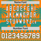 Custom Orange Bright Green Graffiti Pattern Personalized Bossinia Style Authentic Baseball Jersey