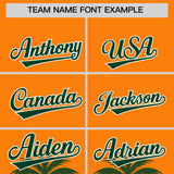 Custom Orange Green Graffiti Pattern Personalized Bossinia Style Authentic Baseball Jersey