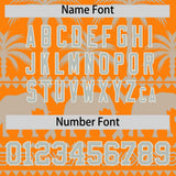 Custom Orange Gray Graffiti Pattern Personalized Bossinia Style Authentic Baseball Jersey