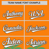 Custom Orange Green Graffiti Pattern Personalized Bossinia Style Authentic Baseball Jersey