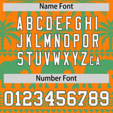 Custom Orange Green Graffiti Pattern Personalized Bossinia Style Authentic Baseball Jersey