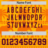 Custom Gold Orange Graffiti Pattern Personalized Bossinia Style Authentic Baseball Jersey