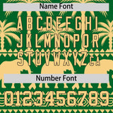 Custom Kelly Green Khaki Graffiti Pattern Personalized Bossinia Style Authentic Baseball Jersey