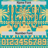 Custom Aqua Khaki Graffiti Pattern Personalized Bossinia Style Authentic Baseball Jersey