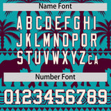 Custom Aqua Red Graffiti Pattern Personalized Bossinia Style Authentic Baseball Jersey