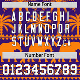 Custom Purple Orange Graffiti Pattern Personalized Bossinia Style Authentic Baseball Jersey