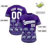 Custom Purple Silver Graffiti Pattern Personalized Bossinia Style Authentic Baseball Jersey