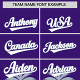 Custom Purple Silver Graffiti Pattern Personalized Bossinia Style Authentic Baseball Jersey