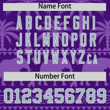 Custom Purple Light Purple Graffiti Pattern Personalized Bossinia Style Authentic Baseball Jersey