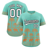 Custom Bright Green Desert Yellow Graffiti Pattern Personalized Bossinia Style Authentic Baseball Jersey