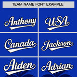 Custom Royal Navy Graffiti Pattern Personalized Bossinia Style Authentic Baseball Jersey