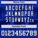 Custom Royal Navy Graffiti Pattern Personalized Bossinia Style Authentic Baseball Jersey