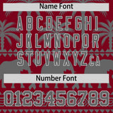 Custom Crimson Gray Graffiti Pattern Personalized Bossinia Style Authentic Baseball Jersey