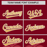 Custom Crimson Light Red Graffiti Pattern Personalized Bossinia Style Authentic Baseball Jersey